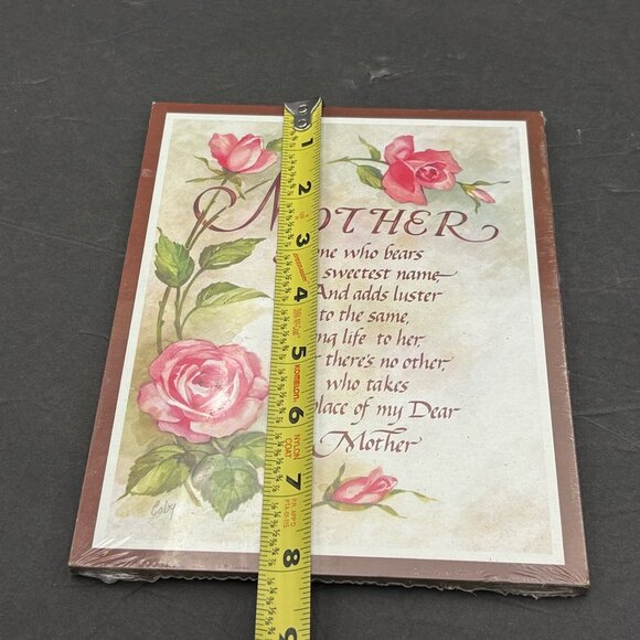 Mother Poem Print With Stand Pink Roses Floral New Sealed Mothers Day Christmas - Picture 4 of 9